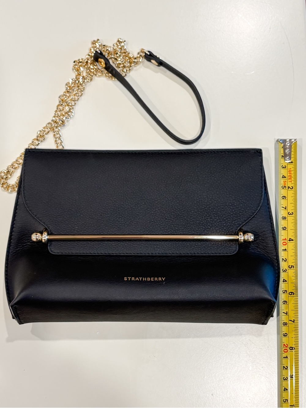 Strathberry Black Leather Stylist Crossbody & Clutch - Picture 8 of 9